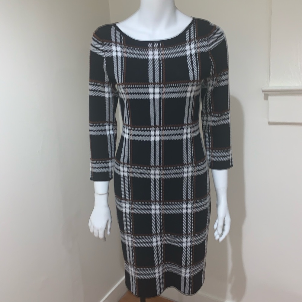 Ann Taylor Plaid sweater dress